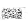 Estate Jewelry 1 Carat Diamond Criss Cross Ring In 10K White Gold, Size 7 Image-3