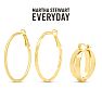 Martha Stewart Everyday Gold Large Hoop Earrings Set of 3 Image-3