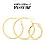 Martha Stewart Everyday Gold Large Hoop Earrings Set of 3 Image-4