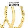 Martha Stewart Everyday Gold Twisted Hoop Earrings Set of 3 Image-5