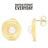 Martha Stewart Everyday Thick Pearl Stud Earrings In Gold Image-4