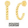 Martha Stewart Everyday Cord Hoop Earrings In Gold Image-1