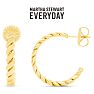 Martha Stewart Everyday Cord Hoop Earrings In Gold Image-4