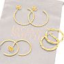 Jaclyn Smith Classic Gold Hoop Earrings Set of 3 Image-6
