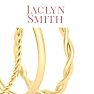Jaclyn Smith Textured Gold Hoop Earrings Set of 3 Image-5