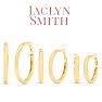Jaclyn Smith Shiny Gold Hoop Earrings Set of 3 Image-1