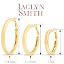 Jaclyn Smith Shiny Gold Hoop Earrings Set of 3 Image-2