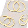 Jaclyn Smith Shiny Gold Hoop Earrings Set of 3 Image-6
