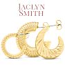 Jaclyn Smith Statement Gold Hoop Earrings Set of 3 Image-3