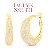 Jaclyn Smith Mesh Hoop Earrings in Gold Image-1