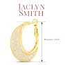 Jaclyn Smith Mesh Hoop Earrings in Gold Image-2