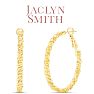 Jaclyn Smith Decorated Hoop Earrings In Gold Image-1