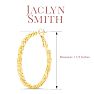 Jaclyn Smith Decorated Hoop Earrings In Gold Image-2
