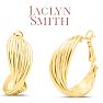 Jaclyn Smith Curved Hoop Earrings In Gold Image-1