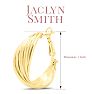 Jaclyn Smith Curved Hoop Earrings In Gold Image-2