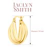 Jaclyn Smith Retro Hoop Earrings In Gold Image-2