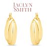 Jaclyn Smith Retro Hoop Earrings In Gold Image-4