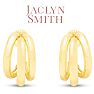 Jaclyn Smith Tri Hoop Earrings In Gold Image-4