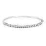 1/4 Carat Natural Diamond Bangle Bracelet In Sterling Silver Image-1