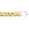 1/2 Carat Natural Diamond Miracle Tennis Bracelet In Yellow Gold, 7 Inches Image-4