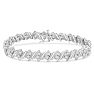 1 Carat Natural Diamond Designer Tennis Bracelet In Sterling Silver, 7 Inches Image-1