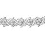 1 Carat Natural Diamond Designer Tennis Bracelet In Sterling Silver, 7 Inches Image-2