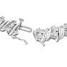 1 Carat Natural Diamond Designer Tennis Bracelet In Sterling Silver, 7 Inches Image-3