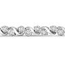 1 Carat Natural Diamond Switl Tennis Bracelet In Sterling Silver, 7 Inches Image-2