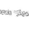 1 Carat Natural Diamond Switl Tennis Bracelet In Sterling Silver, 7 Inches Image-3