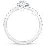 Estate Jewelry 3/4 Carat Oval Shape Halo Lab Grown Diamond Engagement Ring In 14K White Gold, Size 6 Image-3