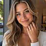Estate Jewelry 3/4 Carat Oval Shape Halo Lab Grown Diamond Engagement Ring In 14K White Gold, Size 6 Image-6