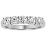 1 Carat Five Lab Grown Diamond Anniversary Band In Sterling Silver. Very Popular Diamond Band In Solid In Sterling Silver! Image-1