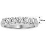 1 Carat Five Lab Grown Diamond Anniversary Band In Sterling Silver. Very Popular Diamond Band In Solid In Sterling Silver! Image-5