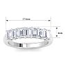 1 Carat Emerald Cut 7 Lab Grown Diamond Anniversary Ring In Sterling Silver Image-5