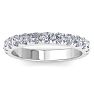 1 Carat Lab Grown Diamond Wedding Band In Sterling Silver Image-1
