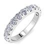 1 Carat Lab Grown Diamond Wedding Band In Sterling Silver Image-2