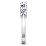 1 1/2 Carat Five Lab Grown Diamond Anniversary Band In Sterling Silver Image-4