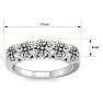1 1/2 Carat Five Lab Grown Diamond Anniversary Band In Sterling Silver Image-5