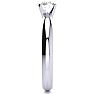 Estate Jewelry 1/2 Carat Natural Diamond Round Engagement Rings In 14 Karat White Gold, Size 7.5 Image-3
