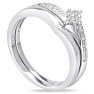 Estate Jewelry Marquise Shaped Diamond Bridal Set, Ring Size 4.5 
 Image-2