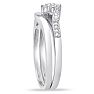 Estate Jewelry Marquise Shaped Diamond Bridal Set, Ring Size 4.5 
 Image-4