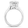 Estate Jewelry 2-1/2 Carat Cushion Shape Zirconia Ring In Sterling Silver, Size 4 Image-3