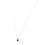 Estate Jewelry 1/2 Carat Oval Blue Sapphire And Diamond Necklace In White Gold, 18 Inches Image-3