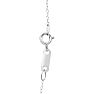 Estate Jewelry 1/2 Carat Oval Blue Sapphire And Diamond Necklace In White Gold, 18 Inches Image-4