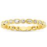 Estate Jewelry 1/2 Carat Moissanite Eternity Ring In 14 Karat Yellow Gold, Size 6.5 Image-1