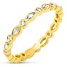 Estate Jewelry 1/2 Carat Moissanite Eternity Ring In 14 Karat Yellow Gold, Size 6.5 Image-2