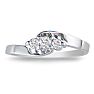 1/10ct Three Diamond Promise Ring in Sterling Silver Image-1
