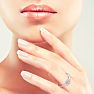1/10ct Three Diamond Promise Ring in Sterling Silver Image-4
