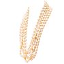Estate Jewelry Creamy White 11x8 Baroque Pearl Strand, 120 Inches Image-2