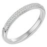Moissanite Engagement Ring; 1/4 Carat Moissanite Pave Wedding Band In Sterling Silver. Extremely High Quality! Image-2